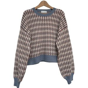 Little Mountain Vancouver patterned pullover Crewneck sweater Size Large